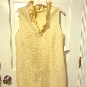NWT Yellow and White seersucker dress size XS